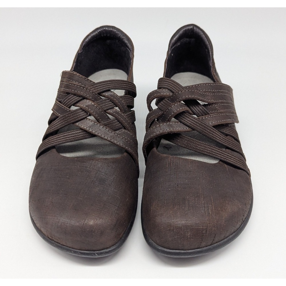Naot Kawaka Mary Jane Shoes Sz 37 US 6 Brown Leather Comfort Preppy Academia - Picture 4 of 9